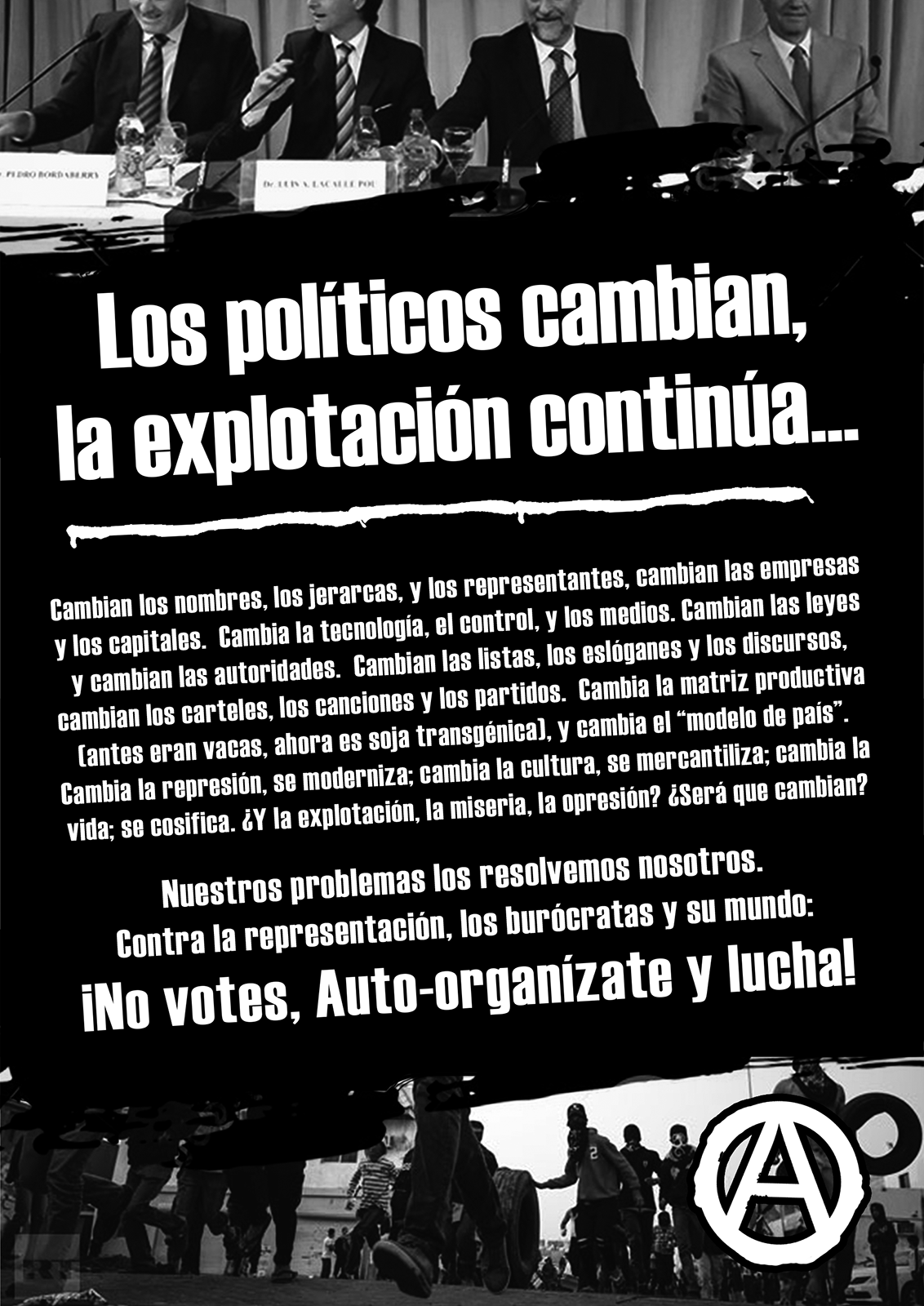 Ουρουγουάη: Αντιεκλογική αφίσα ενόψει του προεδρικού και βουλευτικού τσίρκου