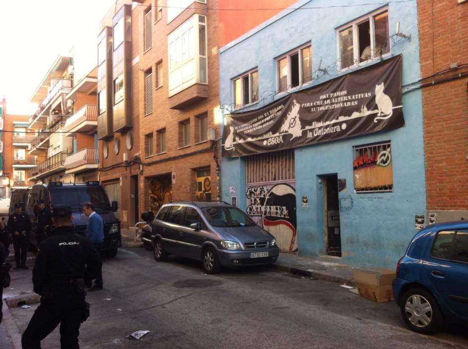 Μαδρίτη : Εκκένωση του αναρχικού κατειλημμένου κοινωνικού κέντρου La Gatonera
