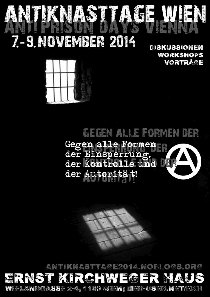 Βιέννη, Αυστρία: 7 έως 9 Νοέμβρη – Μέρες ενάντια στο σύστημα του εγκλεισμού