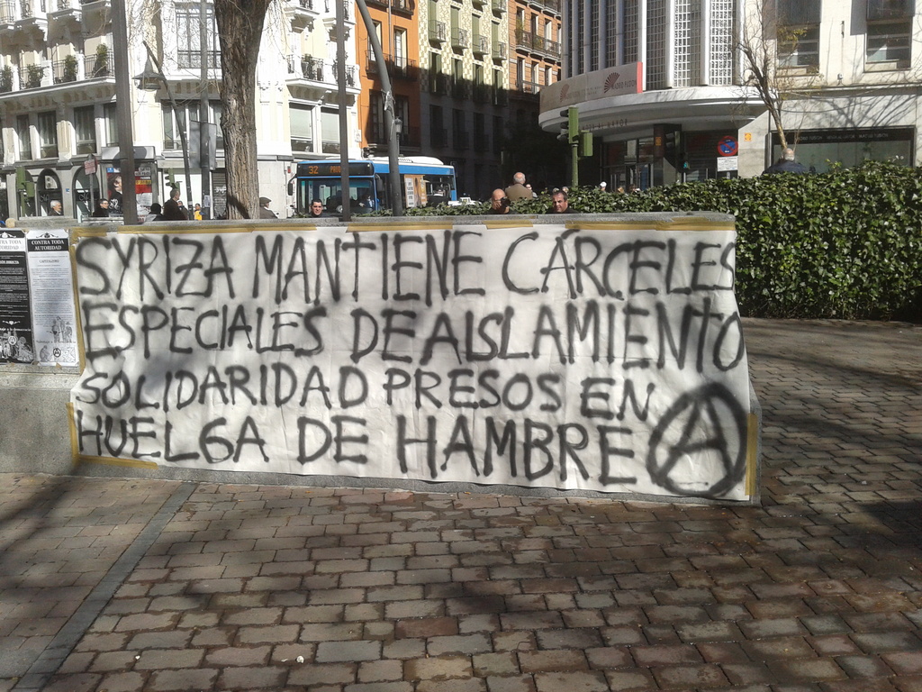 Μαδρίτη : Αλληλεγγύη στους/στις απεργούς πείνας στην Ελλάδα