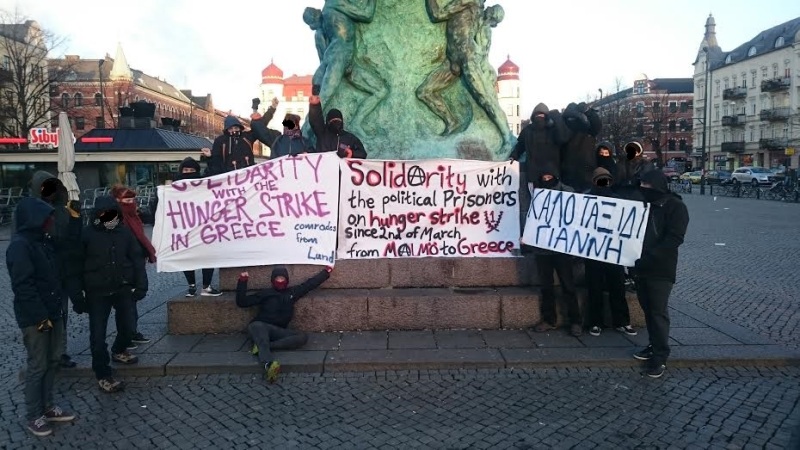 Σουηδία : Δράσεις αλληλεγγύης για τους απεργούς πείνας