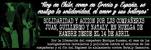 Χιλή : Οι Juan Flores, Guillermo Duran και Nataly Casanova σε απεργία πείνας για περισσότερες από 50 ημέρες