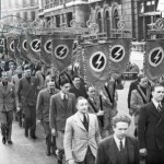 British Union of Fascists march, c.1932-39 (b/w photo)