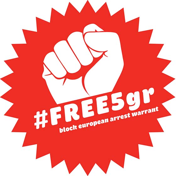 #free5gr : Μπλόκο στην έκδοση των 5 αγωνιστών στις Ιταλικές αρχές