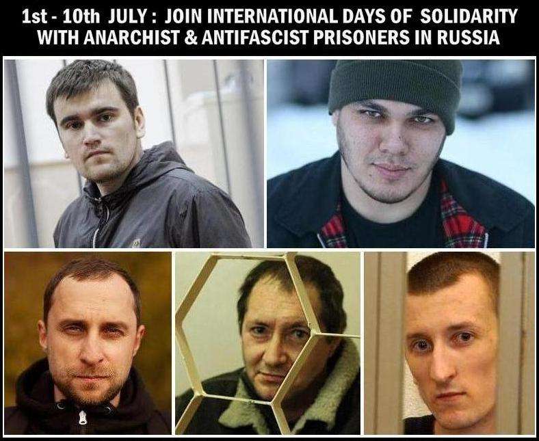 Join international days of solidarity with Russian anarchist and antifascist prisoners 1st to 10th July, 2016