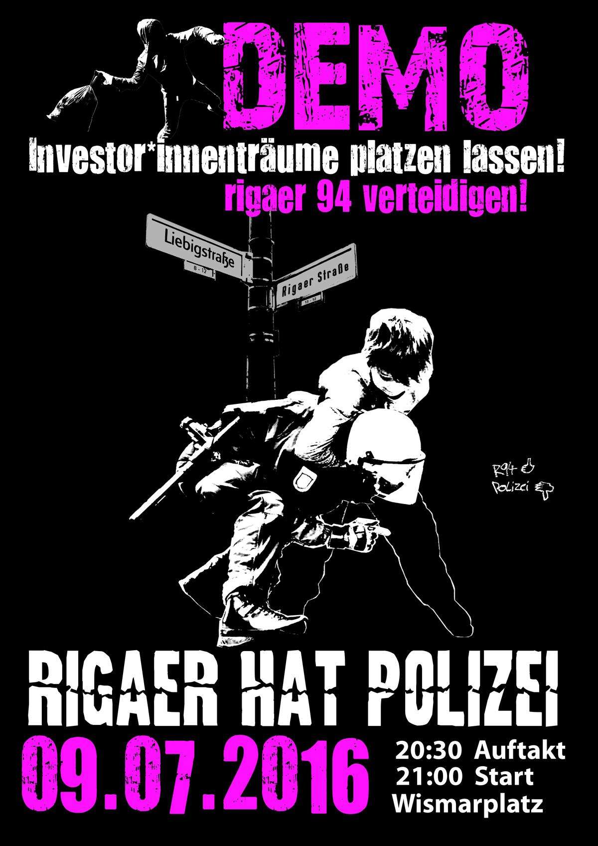 Berlin: Call out for demonstration on 9th of July