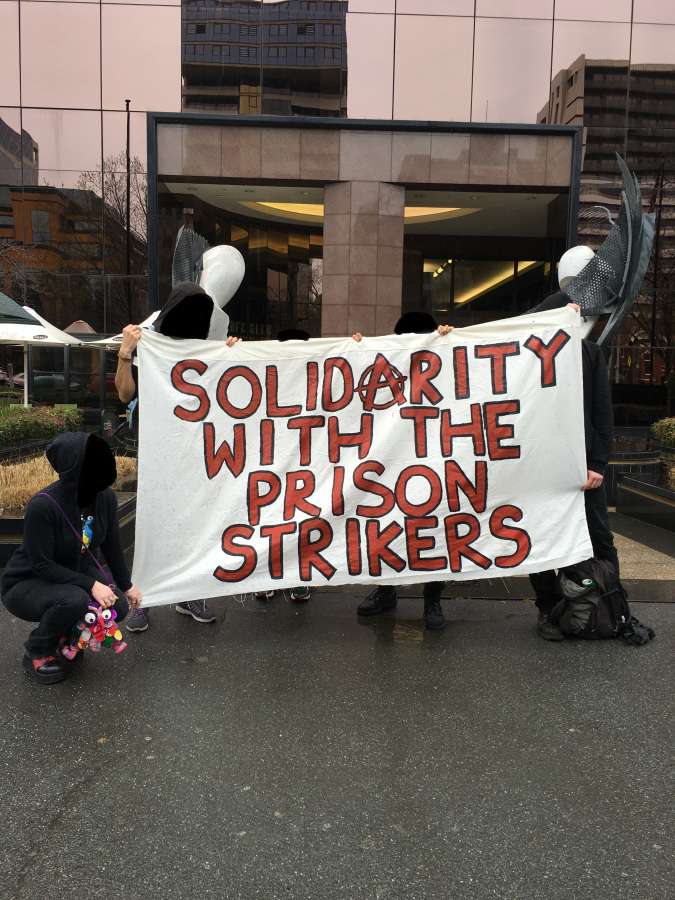 Narrm/Melbourne: Anarchist demo at the US Consulate in solidarity with the September 9 Prison Strike