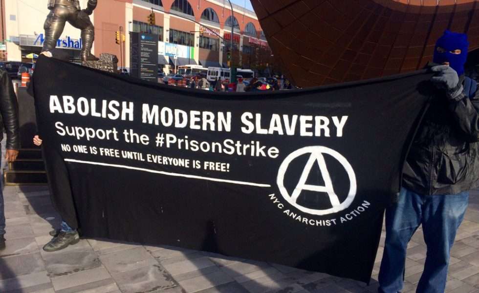 NYC Anarchist action: Prison strike solidarity action