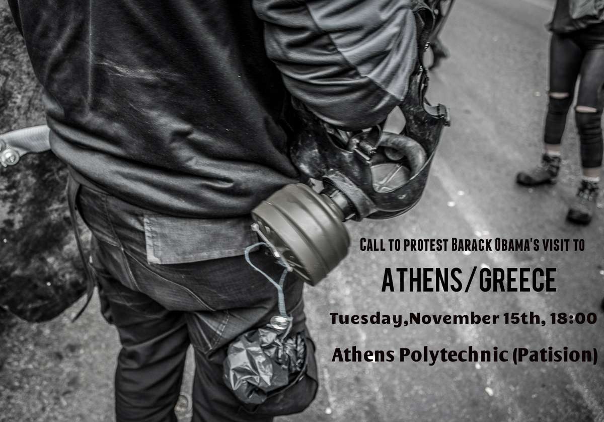Athens, Greece: Call to protest against Obama’s visit – November 15th, 18:00