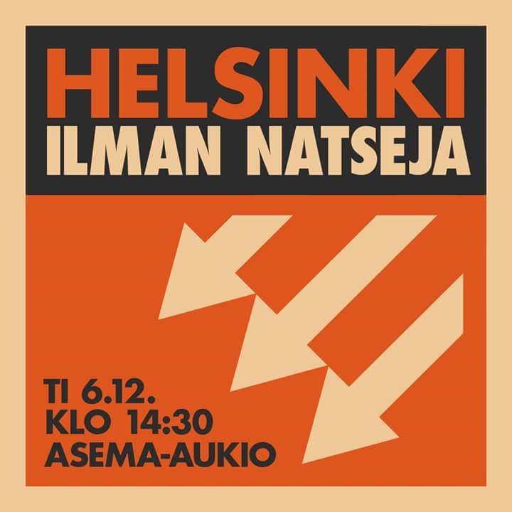 Finland: Invitation for Helsinki without nazis demo – 6th of December, 14:30