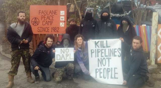 Scotland: Solidarity with #StopSabalTrail and #NoDAPL from Faslane Peace Camp