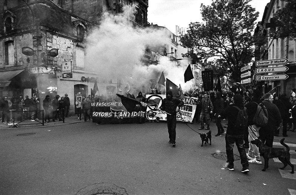 Bordeaux, France: Manifestation contre la venue de Marine Le Pen