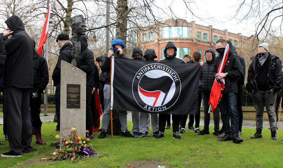 Belfast, Ireland: Nazi scum off our streets.