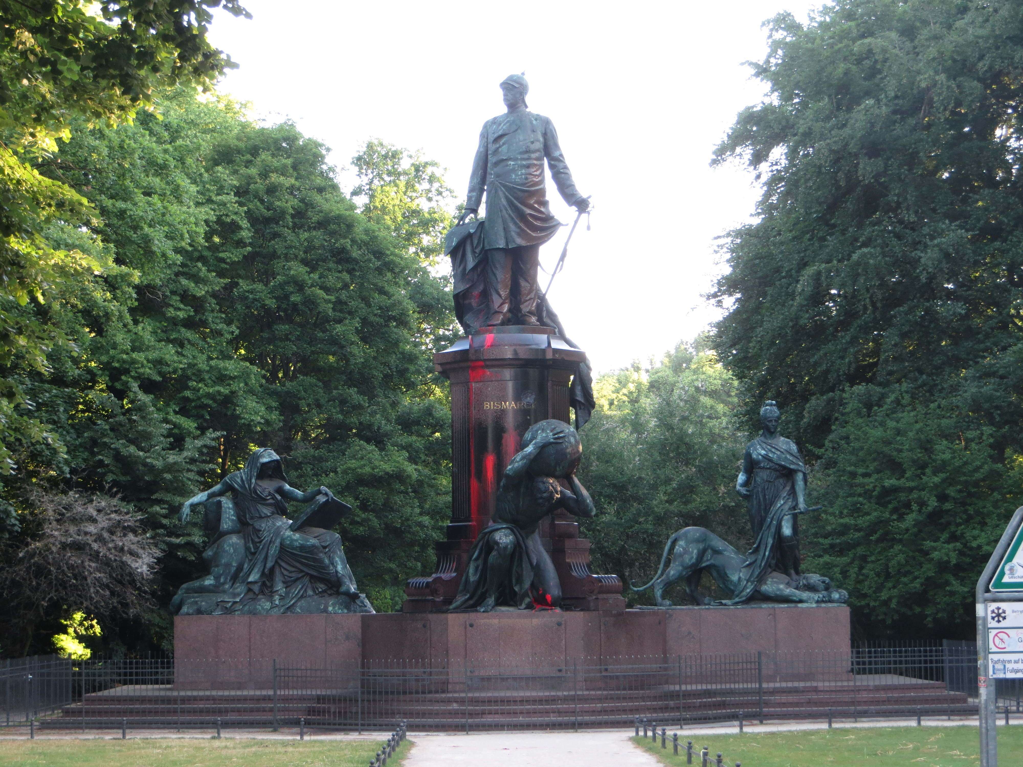 Germany: Bismarck Monuments Attacked in Protest Against Colonialism and the upcoming G20 Conference