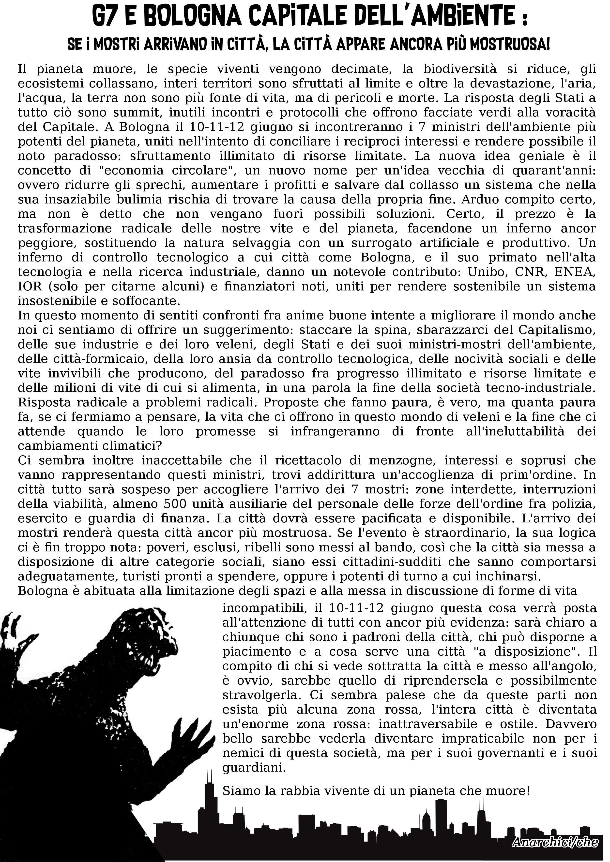 Italy: Bologna capital of the environment: the monsters are coming to the city, the city looks even more monstrous