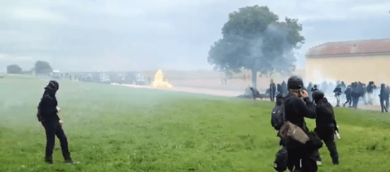 France: Molotovs, Tear Gas, and Water Cannon at Anti-Nuke Protest