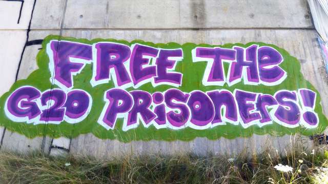 North Rhine-Westphalia, Germany: Solidarity Mural for Hamburg G20 Prisoners