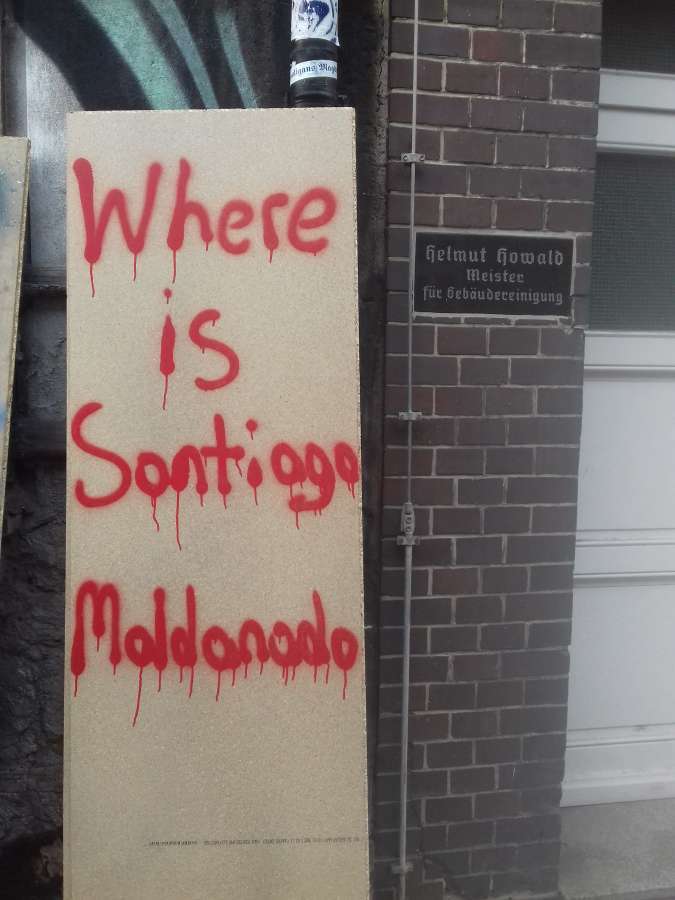 Saxony-Anhalt, Germany: Graffiti for Disappeared Anarchist Comrade Santiago Maldonado