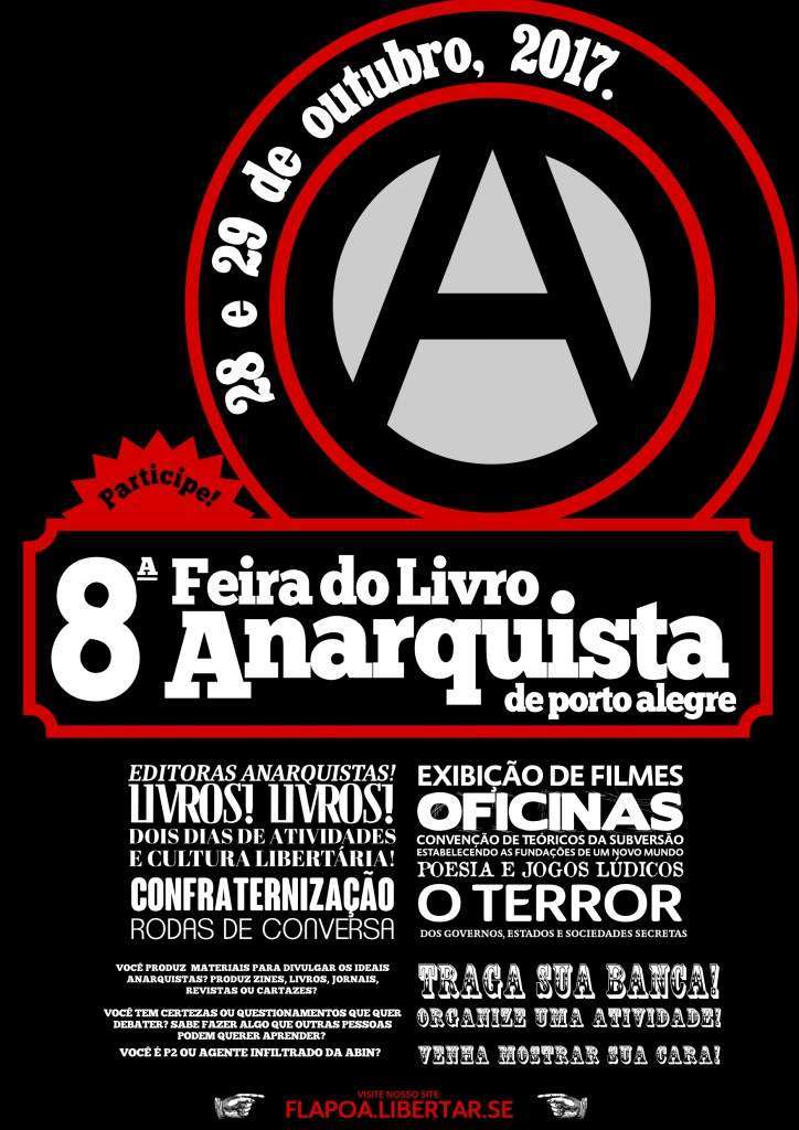 Brazil: Invitation to the 8th Anarchist Book Fair of Porto Alegre, October 28-29