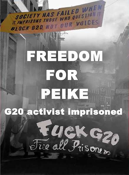 G20 protest and state repression. Solidarity with Peike and other prisoners!