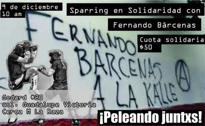 Ciudad de Mexico, Mexico: Sparring en solidaridad con Fernando Bárcenas y sus luchas