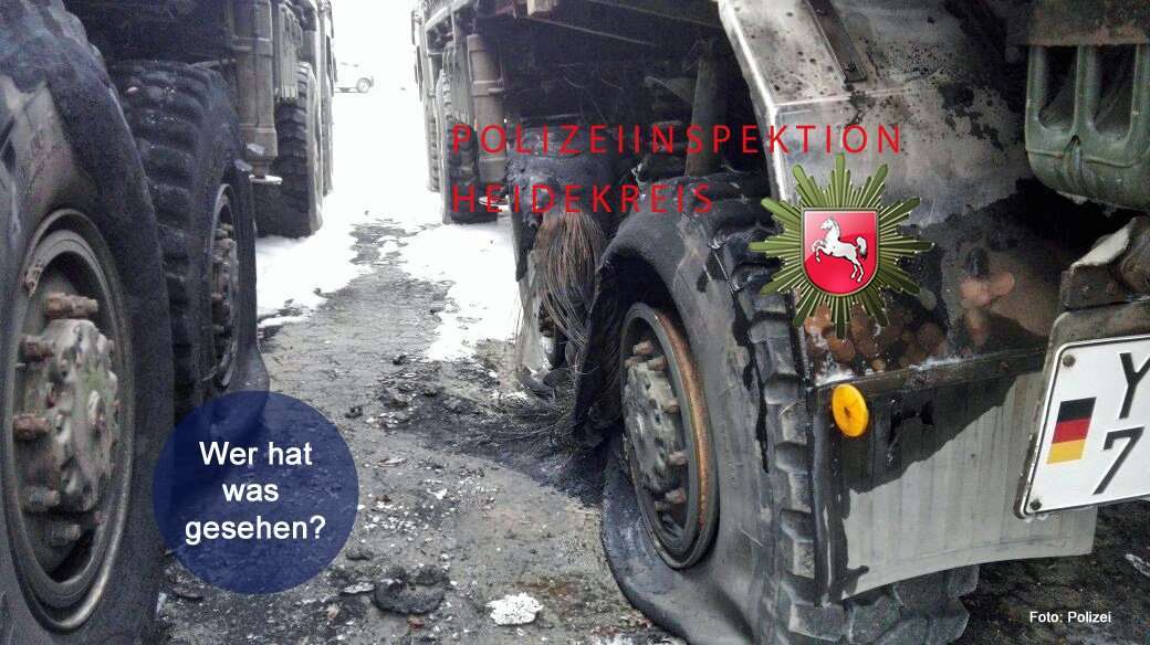 Soltau, Germany: Arson attack on german army vehicles