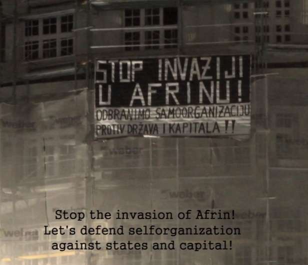 Belgrade, Serbia: #Fight4Afrin – From Belgrade to Afrin NO PASARAN! [video]