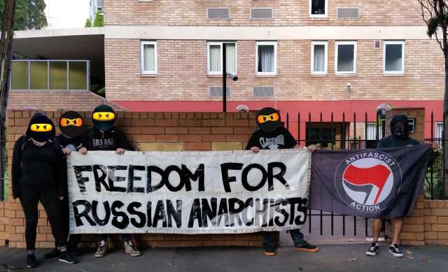 Sydney, Australia: Solidarity Action for Anarchist and Antifascist Prisoners in Russia