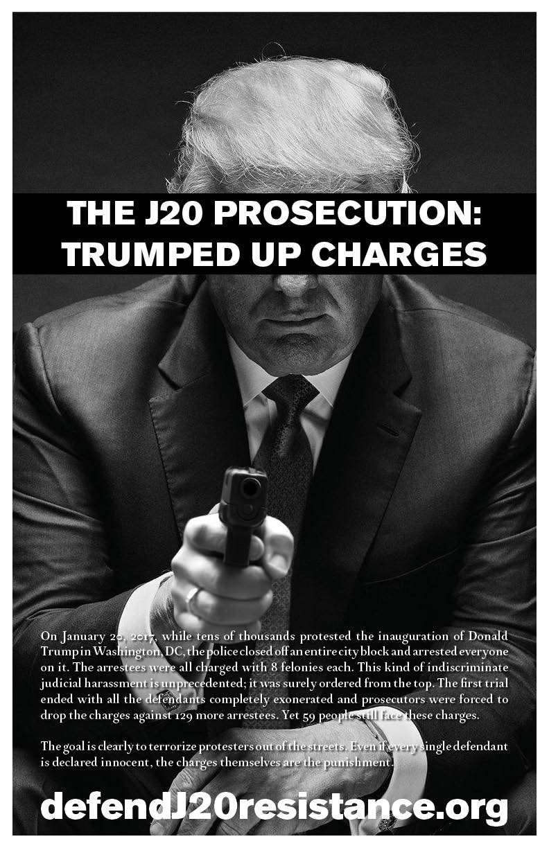 J20: Fighting the Trumped up charges – A-Poster, Call-in Campaign and Day of Solidarity
