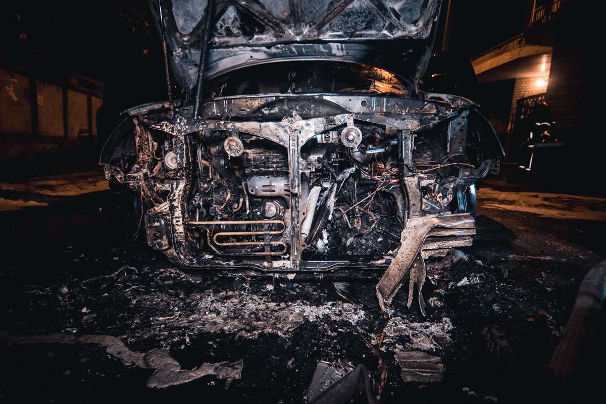 Kiev, Ukraine: Anarchists burned Lexus, deputy chairman of the EPU Grachev