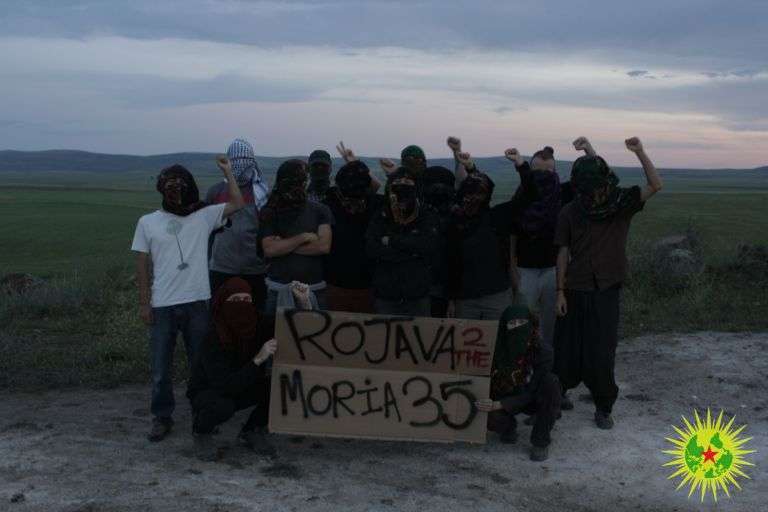 Rojava to Lesvos – solidarity with the #Moria35