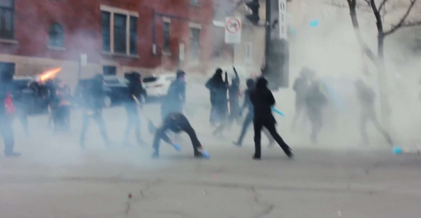 Montreal, Canada: Anarchists Attack Police – May Day 2018