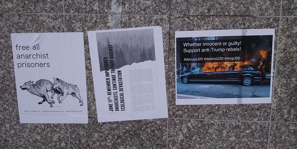 June 11th Philadelphia, PA (USA): Anti-repression posters pasted