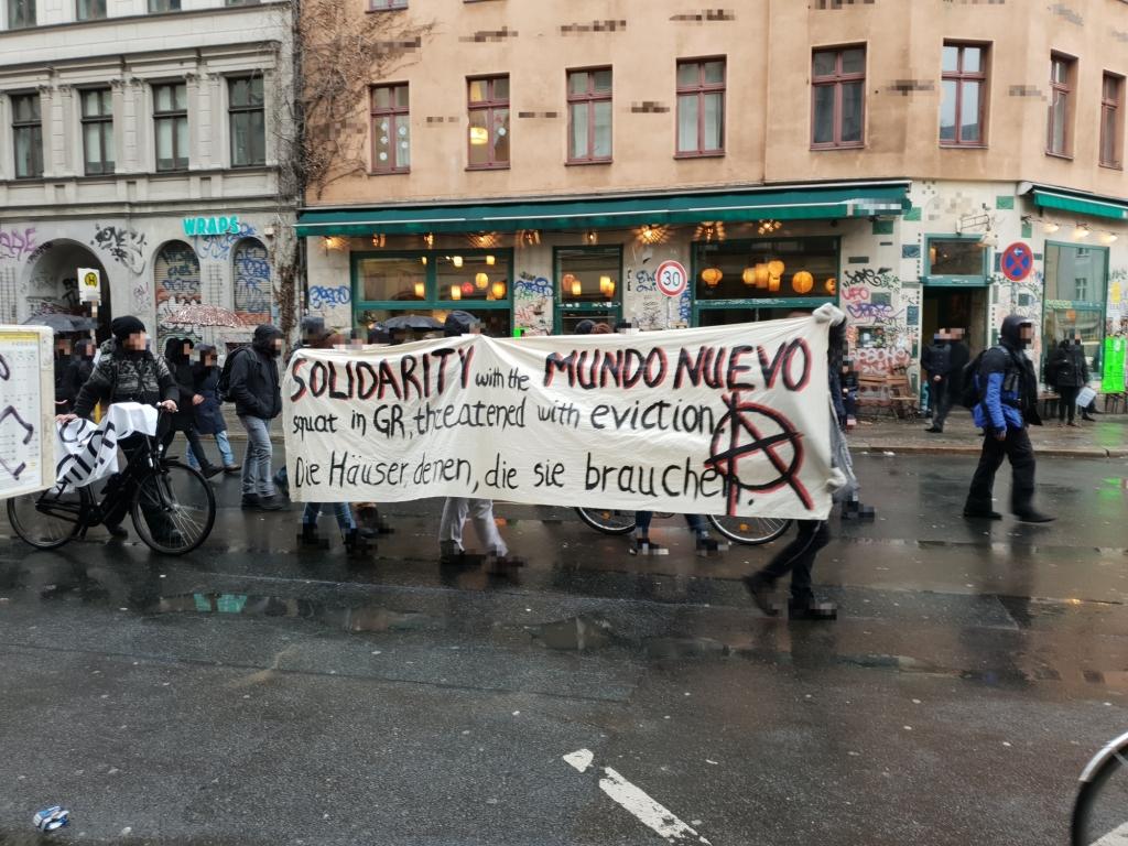 Berlin, Germany: Solidarity with the Anarchist Squat Mundo Nuevo in Thessaloniki, Greece