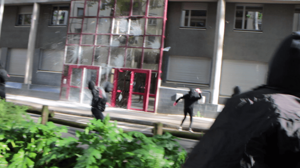 Lyon, France: May Day Action Against the Border Police