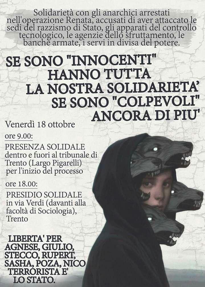 Trento, Italia: Operazione “Renata” – Inizio del processo