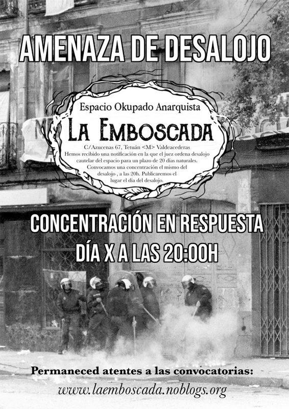 Madrid, España: Desalojo cautelar de La Emboscada (17/12/2019)
