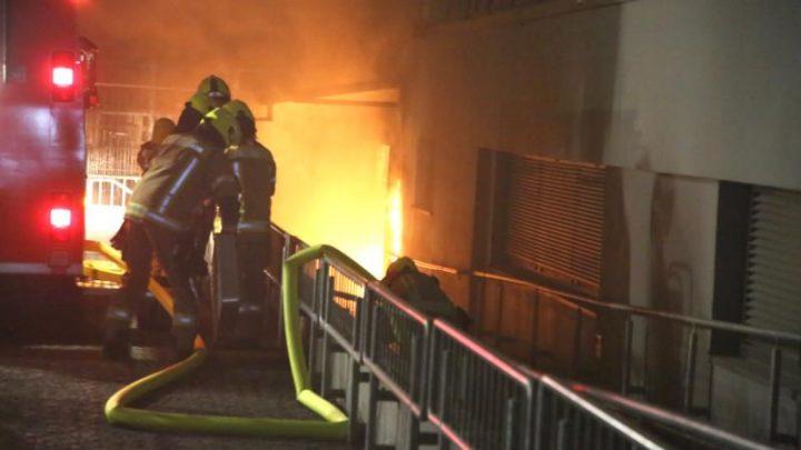 Berlin,31.Dec.2020: Jobcenter Lichtenberg attacked with fire