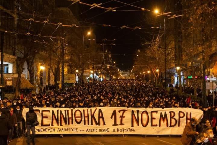 Greece: A sea of people flood the centre of Athens in solidarity to Koufodinas on hunger strike for 53 days