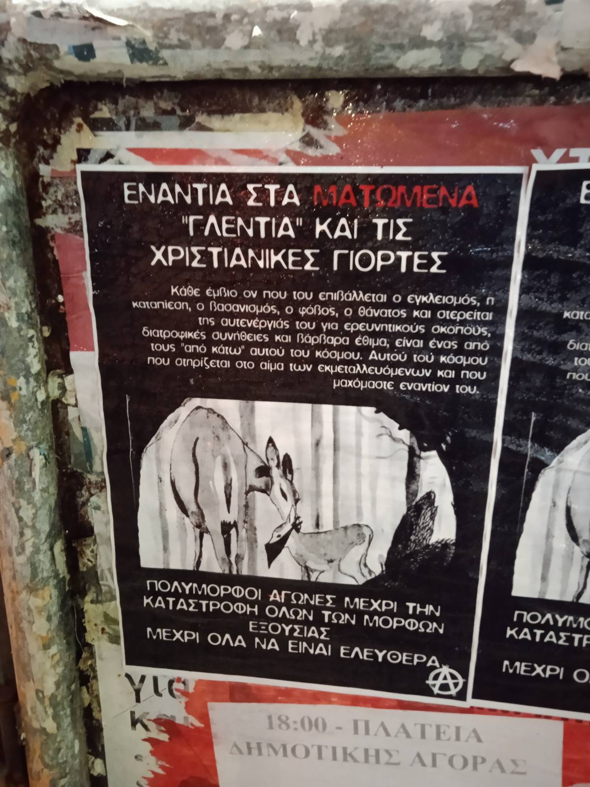 Χανιά: Αφίσα ενάντια στα ματωμένα γλέντια